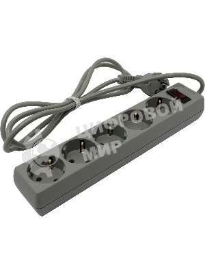Сетевой фильтр Exegate SP-5-1.8G (5 розеток, 1.8 м, евровилка, серый)