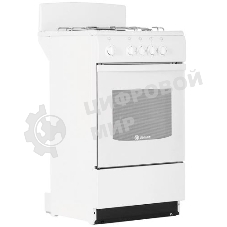 Плита газовая De Luxe 5040.45Г (Щ) -001 белый, конфорок 4 газовых, духовка 46 л, 50 см x 85 см x 50 см