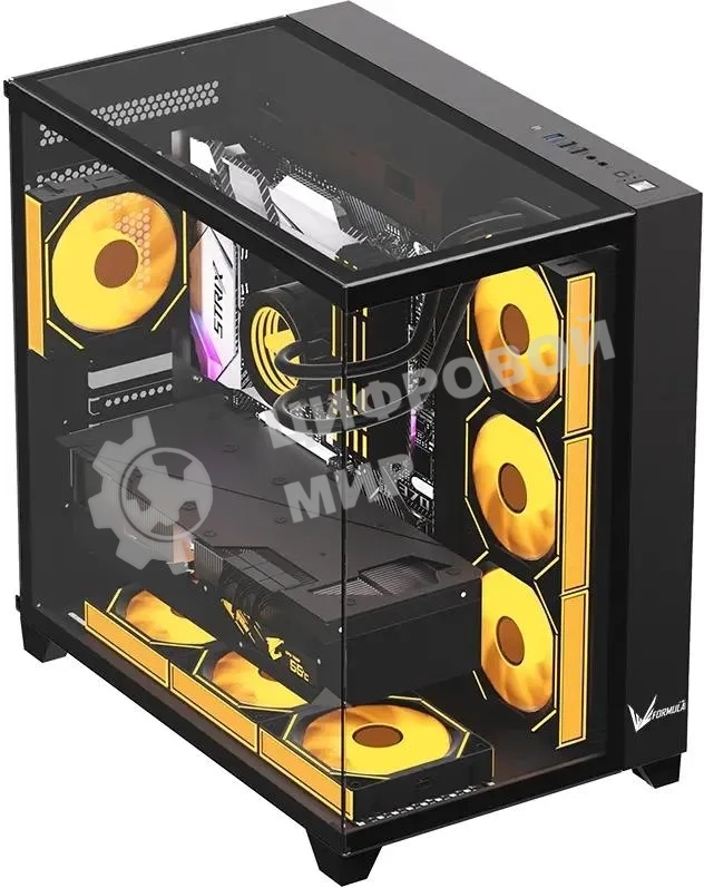 Компьютерный корпус Aerocool/Formula Crystal Z9 черный без БП ATX 7x120мм 2xUSB 3.0 audio bott PSU