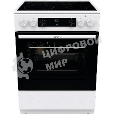 Плита электрическая Gorenje GEC6C40WD белый, конфорок 4 электрических, духовка 71 л, 60 см x 85 см x 60 см