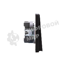 Выключатель Kranz ROUND 2 кл с подсветкой 10А с/у оникс