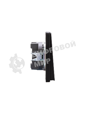 Выключатель Kranz ROUND 2 кл с подсветкой 10А с/у оникс