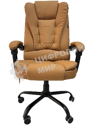 Кресло Cactus CS-CHR-OC05M-BR бежевый, экокожа, подголовник