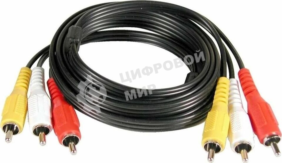 Кабель Exployd EX-K-1482 3 RCA - 3 RCA черный 3м