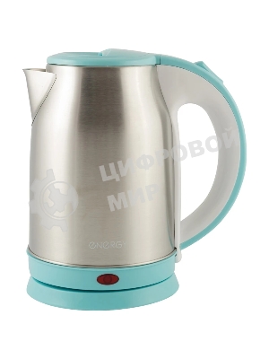 Чайник Energy E-202 (1.8 л, диск) стальной бело-голубой
