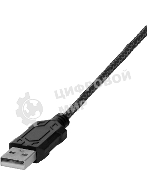 Гарнитура Oklick HS-L930G чёрный/синий, проводная, USB, подсветка