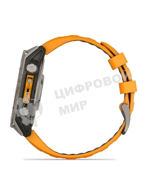 Смарт-часы Garmin Fenix 8 AMOLED Sapphire титановый серый, оранжевый 47мм