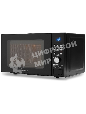 Микроволновая печь Hyundai HYM-D3033 черный, 20 л, 700 Вт, переключатели - кнопки, электронный поворотный механизм