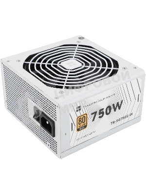 Блок питания 750W/Power Supply Thermalright, 750W 80+ Gold (ATX, 3.1, PCIe 5.1, Non-modular, 1x24(20+4)pin, 1xCPU 8(4+4)pin, 2xPCIe*2 8(6+2)pin, 5xSATA3, 1x12+4pin (12VHPWR PCIe 5.1 12+4pin 600mm), 3xMOLEX4pin, Active, 120x120мм, 150x140x86mm, APFC, white)