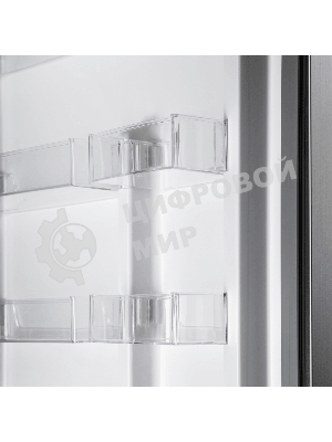 Холодильник Maunfeld MFF200NFSTSE серый двухкамерный 260/96л морозилка снизу, No Frost