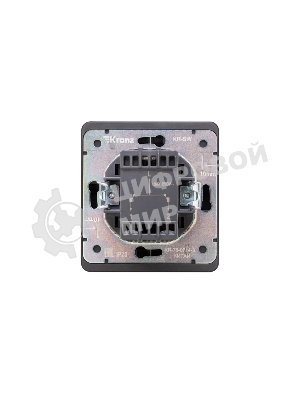 Выключатель Kranz ROUND 2 кл с подсветкой 10А с/у оникс