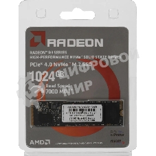 Накопитель SSD AMD Radeon R3MP41024G8, 1Tb, PCIe 4.0 x4, M.2 2280, NVMe, R/W 7000/5900