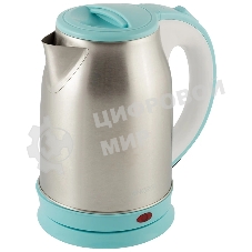 Чайник Energy E-202 (1.8 л, диск) стальной бело-голубой