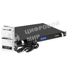 Источник бесперебойного питания ExeGate 1U ServerRM UNL-1000.LCD.AVR.6C13.RJ.USB.1U 1000VA/600W, LCD, AVR, 6*C13, RJ, USB, 1U, установка в стойку, черный