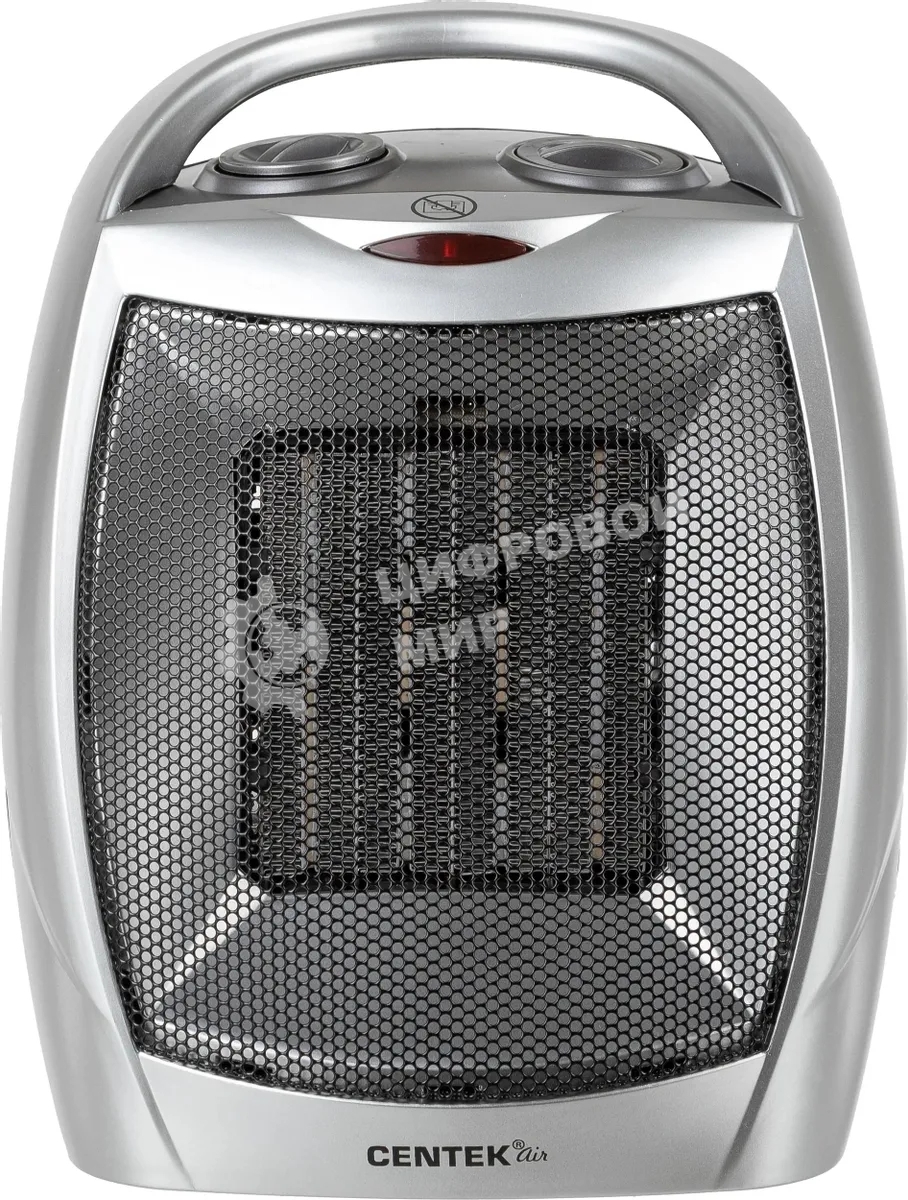 Тепловентилятор Centek CT-6020 серый, 750/1500 Вт, 15 м2, термостат