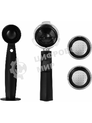 Кофеварка рожковая Vitek Metropolis VT-8489 черный/нержавеющая сталь, 1,5 л, 1250Вт, 15 бар