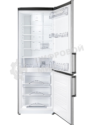 Холодильник Atlant ХМ-4524-040-ND нержавеющая сталь двухкамерный 271/100л морозилка снизу, No Frost