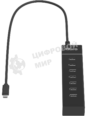 Разветвитель USB-C Buro BPH-C-P107 7порт. черный