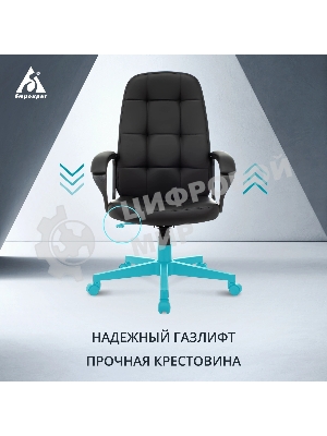 Кресло Бюрократ CH 002 черный, экокожа