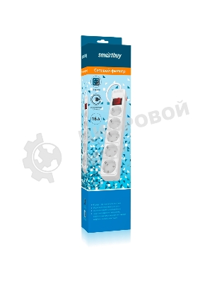 Сетевой фильтр Smartbuy (SBSP-5-18-W) 5 гн х 1,8 м белый