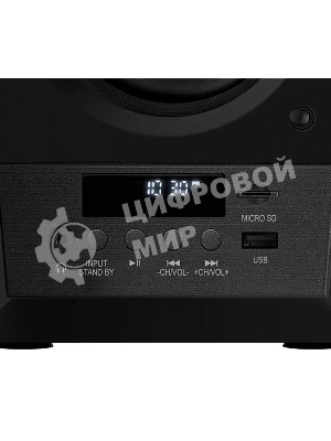 Акустическая система 2.0 SVEN MC-10, чёрный, мощность 2x25Вт (RMS), FM-тюнер, USB/microSD, дисплей, пульт ДУ, Bluetooth SVEN MC-10, чёрный, акустическая система 2.0, мощность 2x25Вт (RMS), FM-тюнер, USB/microSD, дисплей, пульт ДУ, Bluetooth