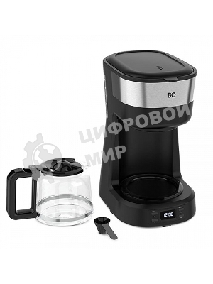 Кофеварка капельная BQ CM1000 черный-стальной, исп. кофе - молотый, 1.2 л, 900 Вт.