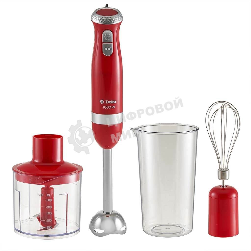 Блендер погружной Delta DL-7064B красный