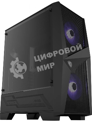 Компьютерный корпус MSI MAG FORGE 100M/mid-tower, ATX, tempered glass side panel/2x RGb 120мм & 1x 120мм fans inc./MAG FORGE 100M