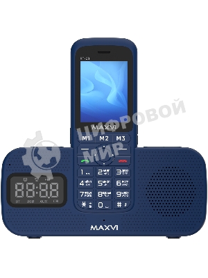 Мобильный телефон Maxvi RT-03 + док-станция, синий