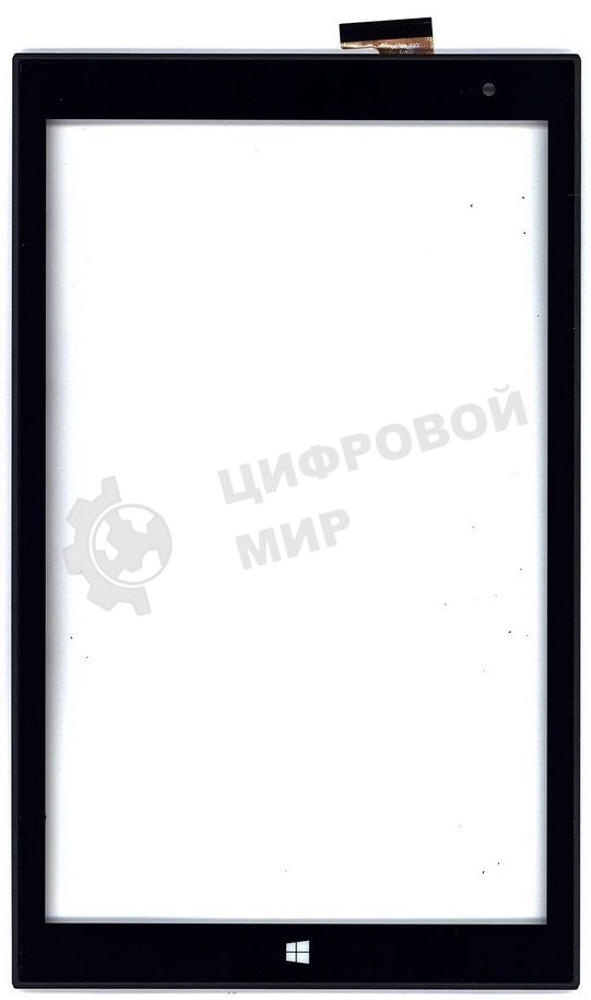 Сенсорное стекло (тачскрин) для Irbis TW43, черное с рамкой