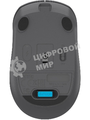 Мышь беспроводная A4Tech Fstyler FG15CS Air2 серый, 1200 dpi, радиоканал, USB, кнопки - 3