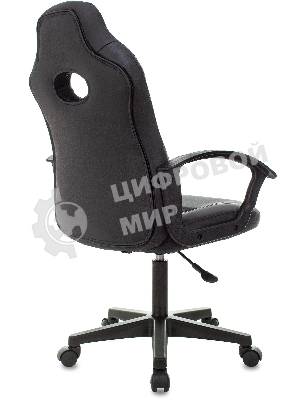 Кресло Бюрократ Zombie 11LT черный, экокожа, 120 кг, механизм качания