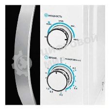 Микроволновая печь BBK 20MWS-711M/WS C белый/серебристый, 20 л, 700 Вт, переключатели - поворотный механизм