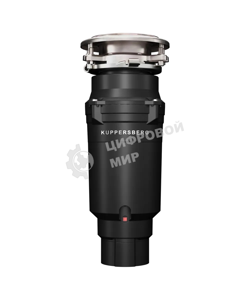 Измельчитель пищевых отходов Kuppersberg WSS 550 B, High-Tech, мощность 550 Вт, 3400-3800 об/мин, защита от перегрева, авто выключение, DC мотор, уровень шума 75 дБ, черный