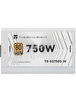 Блок питания 750W/Power Supply Thermalright, 750W 80+ Gold (ATX, 3.1, PCIe 5.1, Non-modular, 1x24(20+4)pin, 1xCPU 8(4+4)pin, 2xPCIe*2 8(6+2)pin, 5xSATA3, 1x12+4pin (12VHPWR PCIe 5.1 12+4pin 600mm), 3xMOLEX4pin, Active, 120x120мм, 150x140x86mm, APFC, white)