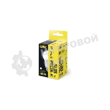 Лампа светодиодная IEK LLE-A60-7-230-40-E27 ECO A60 7Вт грушевидная 4000К белый E27 633лм 230-240В