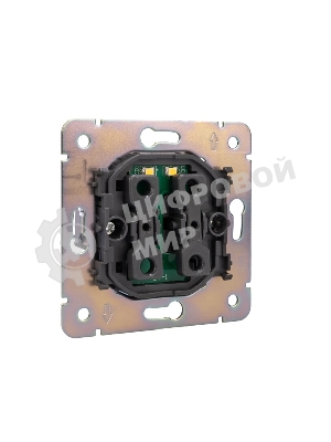 Выключатель Kranz ROUND 2 кл с подсветкой 10А с/у оникс