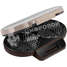 Вафельница Kitfort КТ-3637 1200Вт бежевый/серебристый