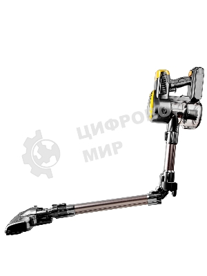Пылесос вертикальный Brayer BR4273 серый/желтый, питание от аккумулятора, 350 Вт, уборка сухая, пылесборник 0,8 л