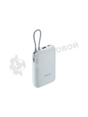 Портативный аккумулятор Xiaomi Power Bank 10000mAh (встроенный кабель) Ледяной синий GL