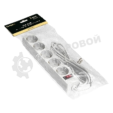 Удлинитель ExeGate EC-5-3W EX279360RUS белый, 3 м, евровилка, 5 розеток, 2200 Вт