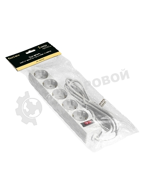Удлинитель ExeGate EC-5-3W EX279360RUS белый, 3 м, евровилка, 5 розеток, 2200 Вт