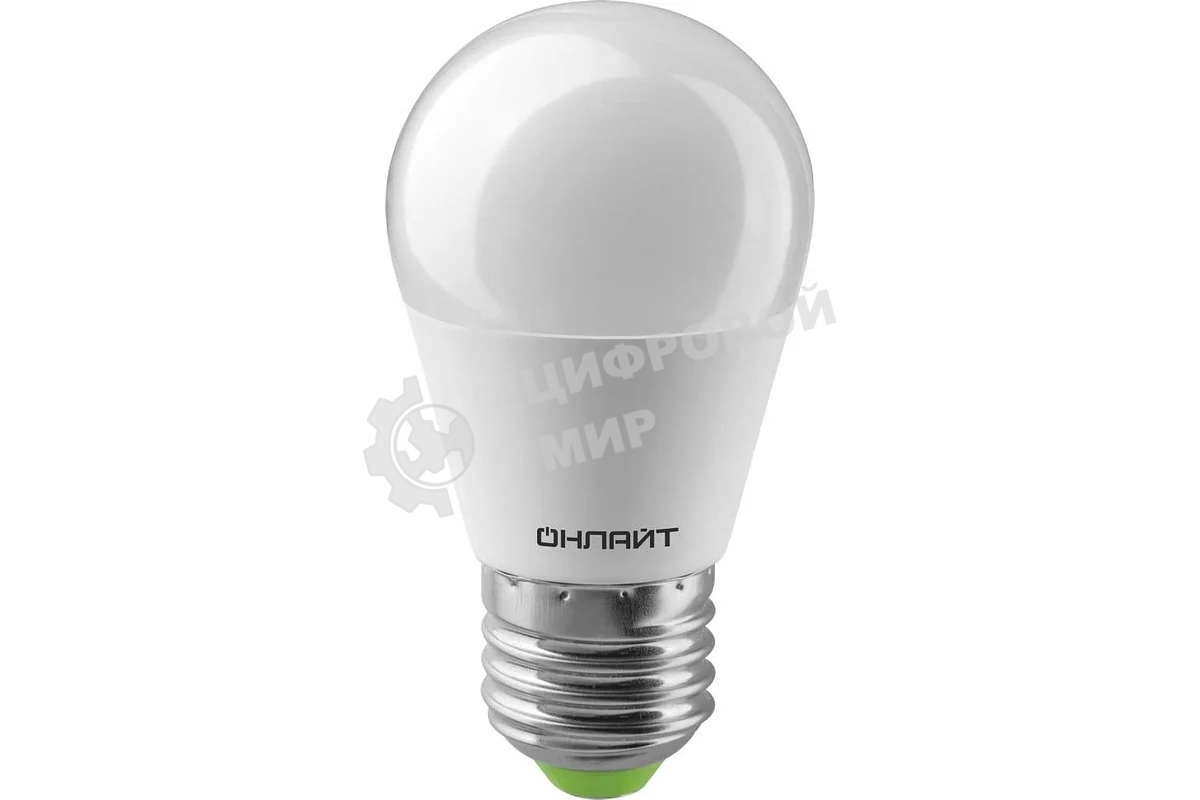 Лампа светодиодная ОНЛАЙТ 71626 OLL-G45-8-230-2.7K-E27 8 Вт шар 2700К теплый белый E27 560лм 176-264В