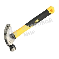 Молоток-гвоздодер Deli DL5002F 450 гр магнит, противоскользящий боек, фиберглассовая рукоять