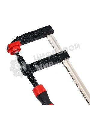 Струбцина F-образная усиленная Deli DL110830Z 300x80 мм, макс. усилие зажима 3000N, резьба 14мм