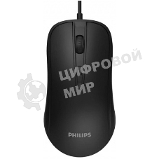 Мышь проводная Philips SPK7214 черный, 1600 dpi, USB, кнопки - 4