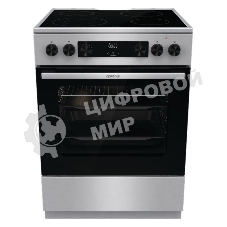 Плита электрическая Gorenje GECS6C70XC серебристый, конфорок 4 электрических, духовка 71 л, 60 см x 85 см x 60 см