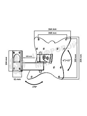 Кронштейн LE'STER LST-201.04 ТВ 10