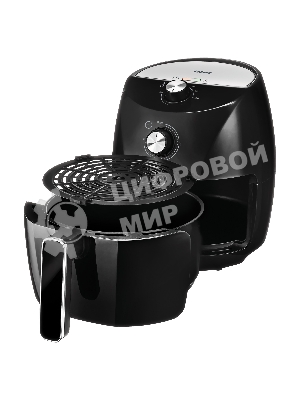 Аэрогриль BBK AF325 черный, 1400 Вт, 3.2 л, механическое управление, 13 программ