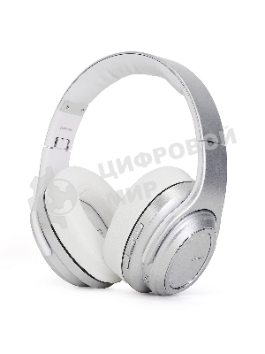 Беспроводные/проводные наушники Crown CMBH-5050 серебристый, накладные, Bluetooth + проводной, складная конструкция, до 10 ч